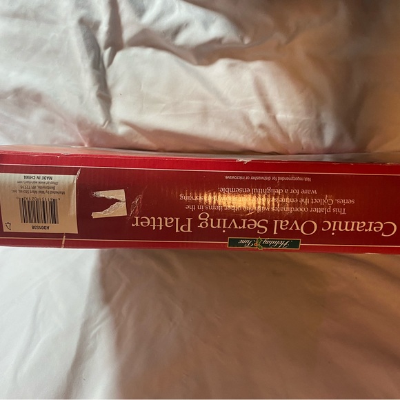 Vintage NOS Holiday Time 17" Christmas Platter Snowman Penguin - Picture 6 of 7